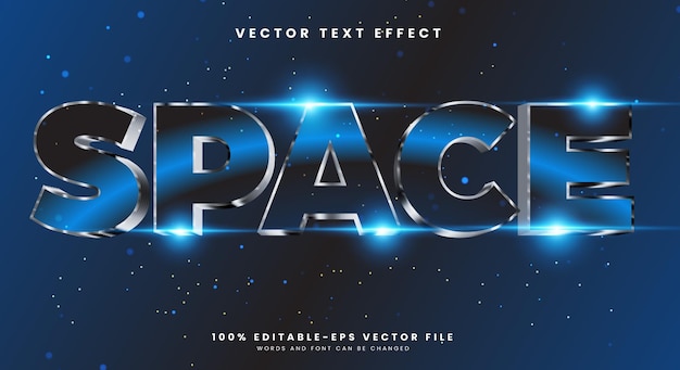 Space theme bright color editable text effect Template