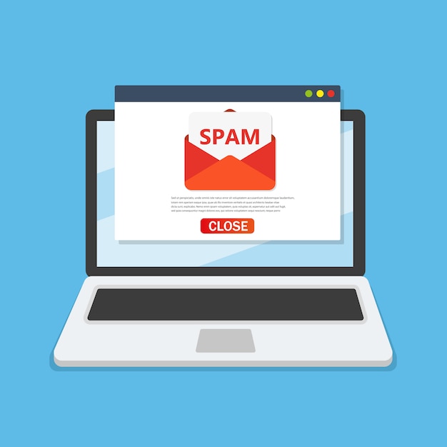 Spam mailbox illustration