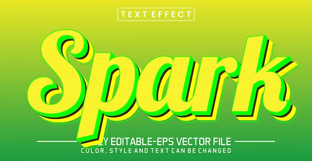 Spark text editable style effect