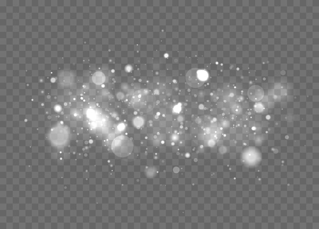 Sparkling magical dust particles.