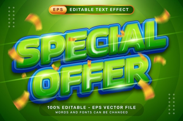 special offer 3d text effect and editable text effect