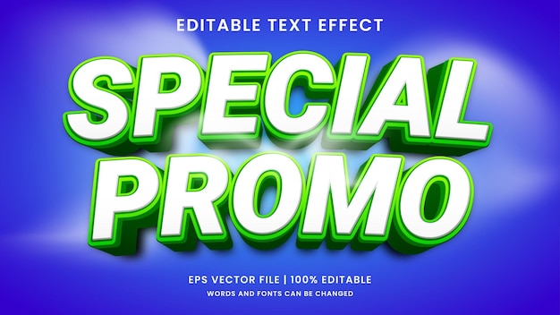 special sale promo 3d editable text effect