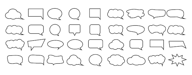 Speech Bubble Collection Speech bubble Cloud speech bubble collection Vector eps 10