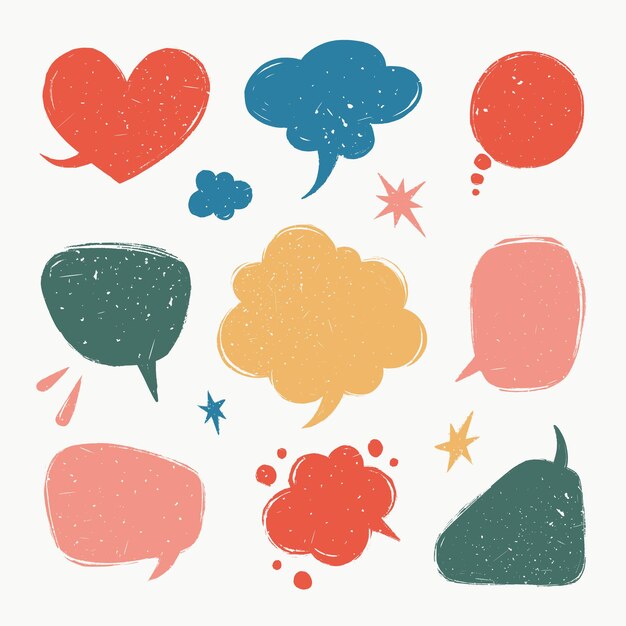 Speech bubbles set