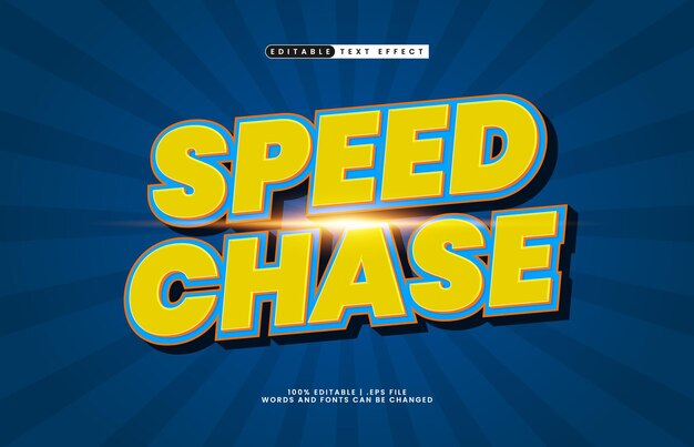 speed chase editable text effect with a race and speed text style