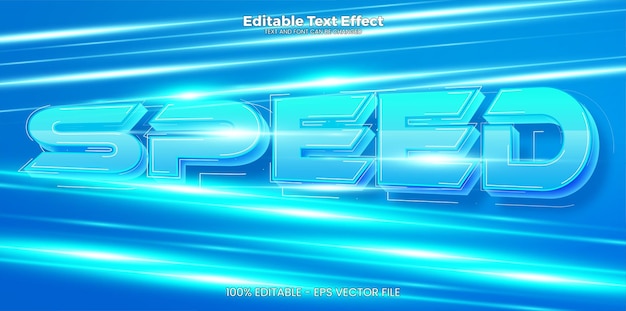 speed editable text effect in modern trend style