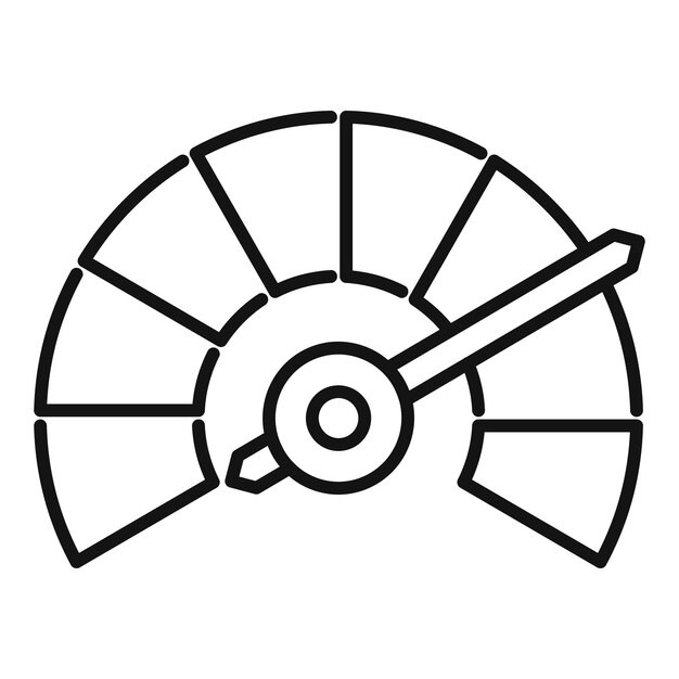 Speed gauge icon outline vector Panel gauge