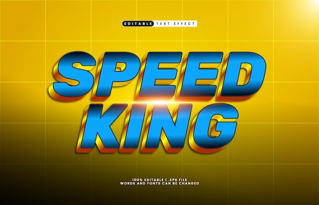 speed king editable text effect with a fast and speed text effect