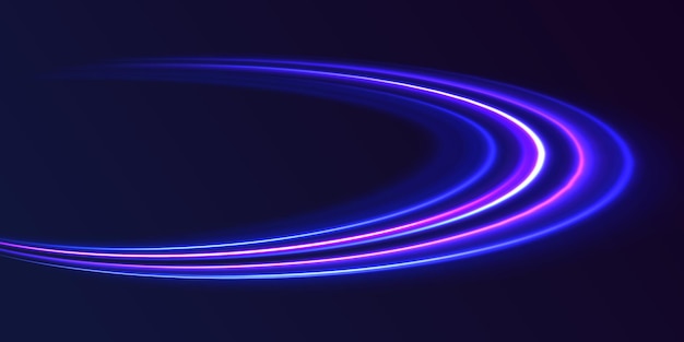 Speed of light concept background Abstract background rotational border lines png effect wave