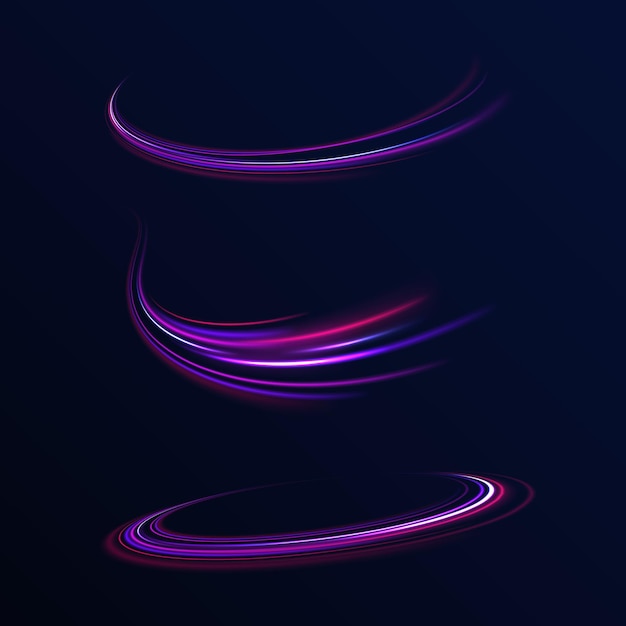 Speed of light concept background Abstract background rotational border lines png effect wave