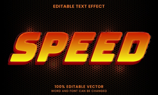 Speed race neon glow 3D Editable text Effect Style