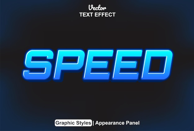 speed text effect with graphic style and editable