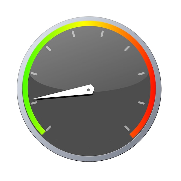 Speedometer illustration. Motorcycle or car speed meter