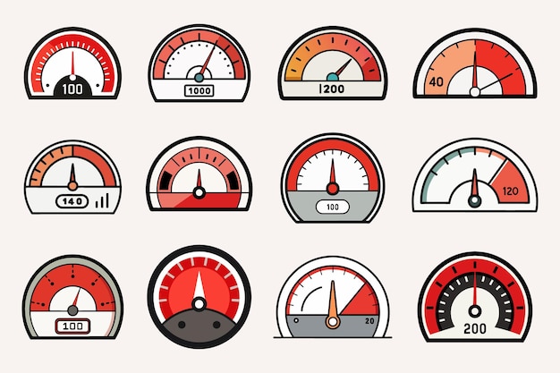 Speedometer vector illustration isolated on white background