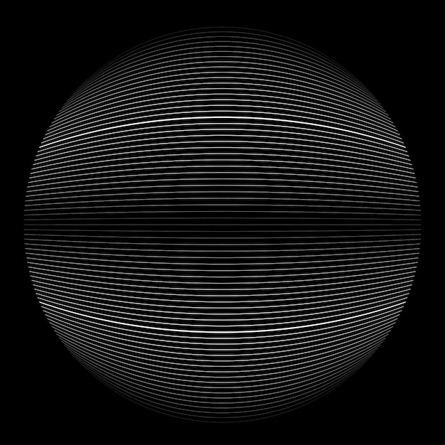 Sphere . Lines constructed transparent sphere .Vector  .Technology sphere Logo . 3d design element .