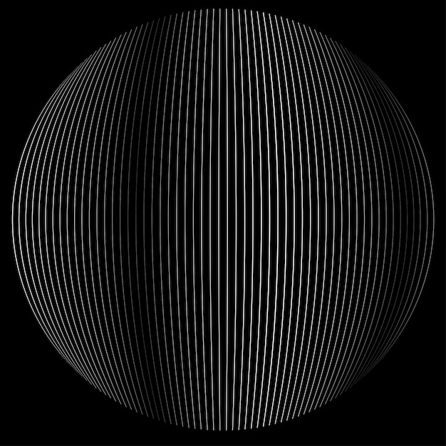Sphere . Lines constructed transparent sphere .Vector  .Technology sphere Logo . 3d design element .