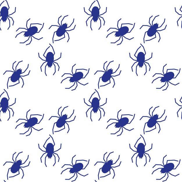 spider vector seamless pattern on a white background insect pattern print on textiles