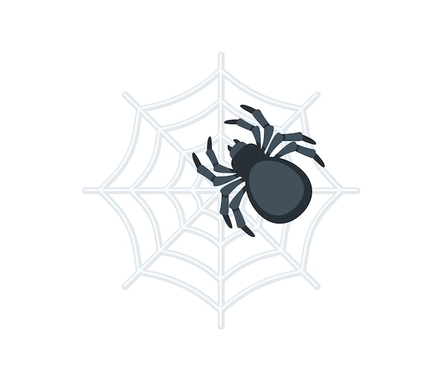 spider with spider web vector isolated icon. emoji illustration. spider with spider web vector icon