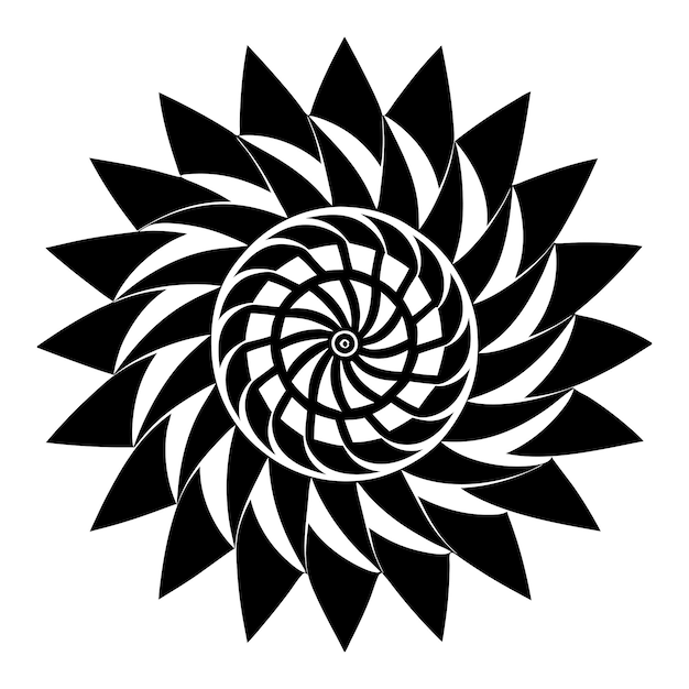 spiral mandala a central spiral with basic patterns
