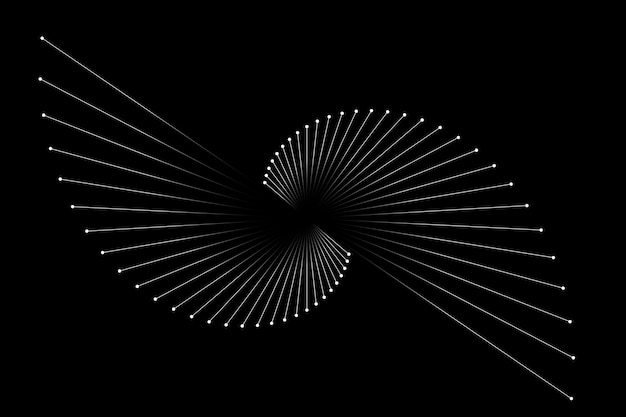 Spiral sound wave rhythm line dynamic abstract vector background
