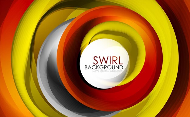 Spiral swirl flowing lines 3d vector abstract digital motion background design Rotating concept Vector illustration