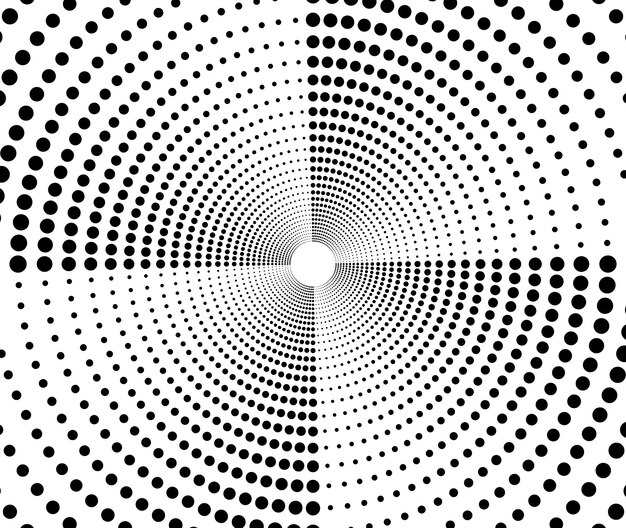 Spiral wave rhythm dynamic Abstract swirl form with dots