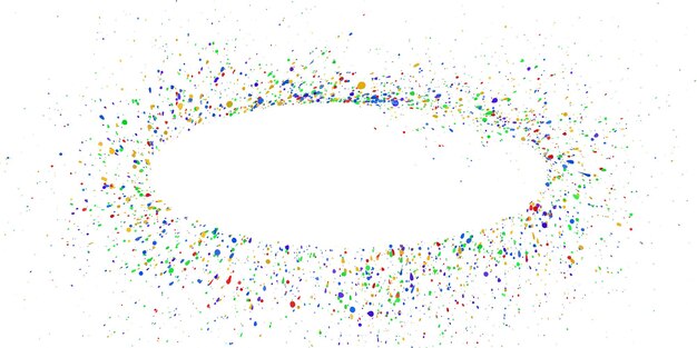 splatter effect of symbol sign with pride color red blue green yellow and purple no orange