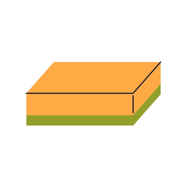 Sponge vector flat illustration. Cleaning tool.