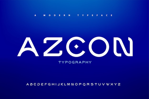 Sport modern urban alphabet fonts typography abstract technology digital future creative logo font