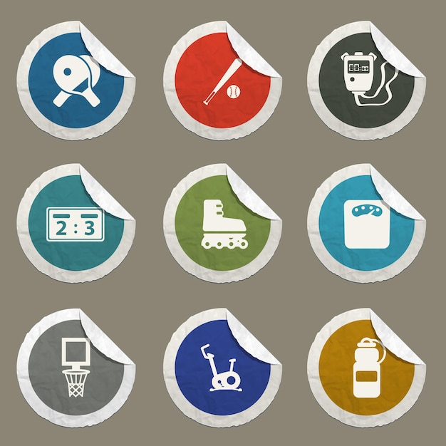Sport vector icons for web sites and user interface