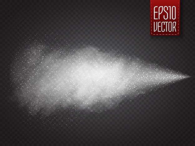 spray effect isolated. vector ssmoke with many small particles