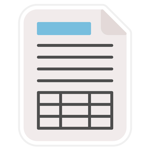 Spreadsheet icon vector image Can be used for Productivity