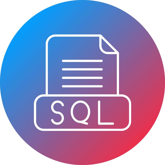 Sql File icon vector image Can be used for Computer Programming