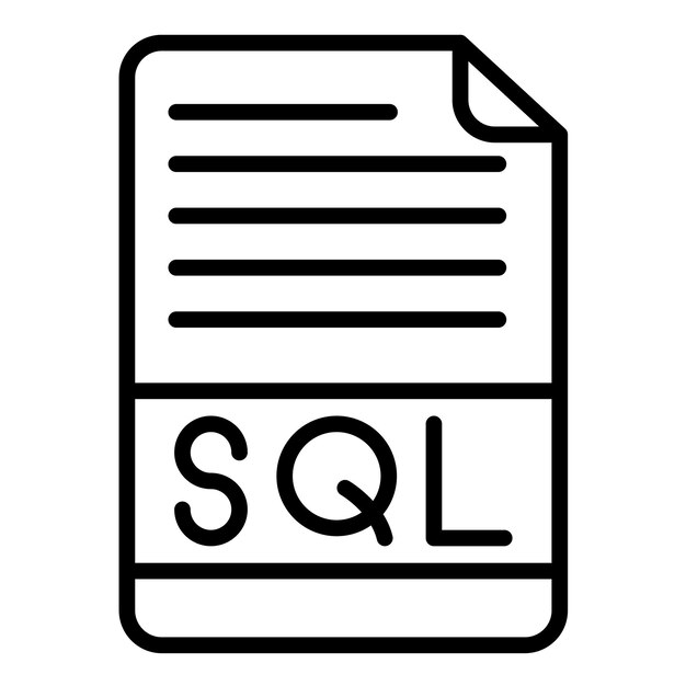 Sql File Vector Illustration Style
