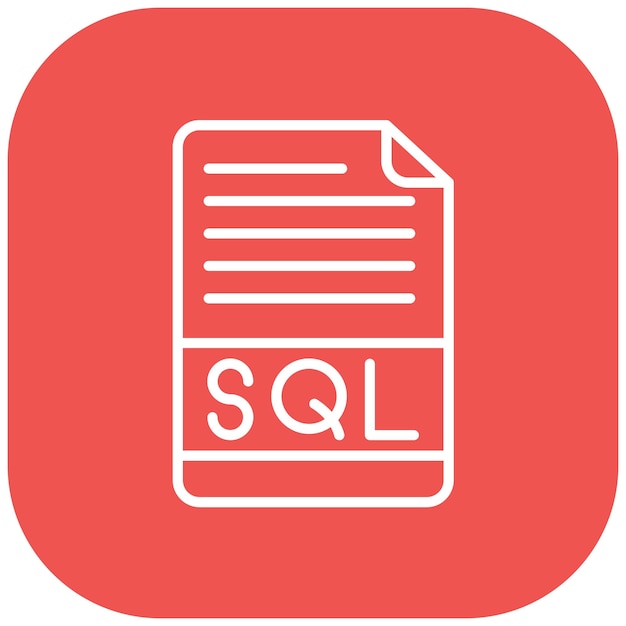 Sql File Vector Illustration Style
