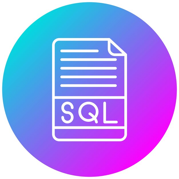 Sql File Vector Illustration Style