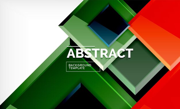 Square abstract background glossy geometric design