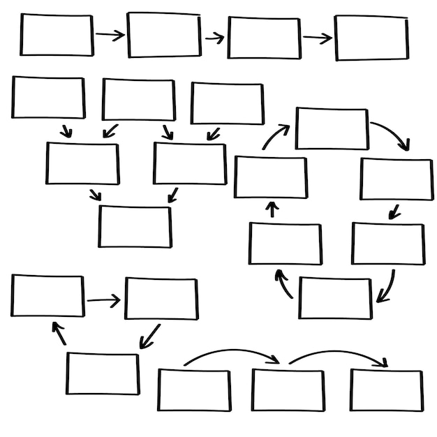 Square diagrams with arrows