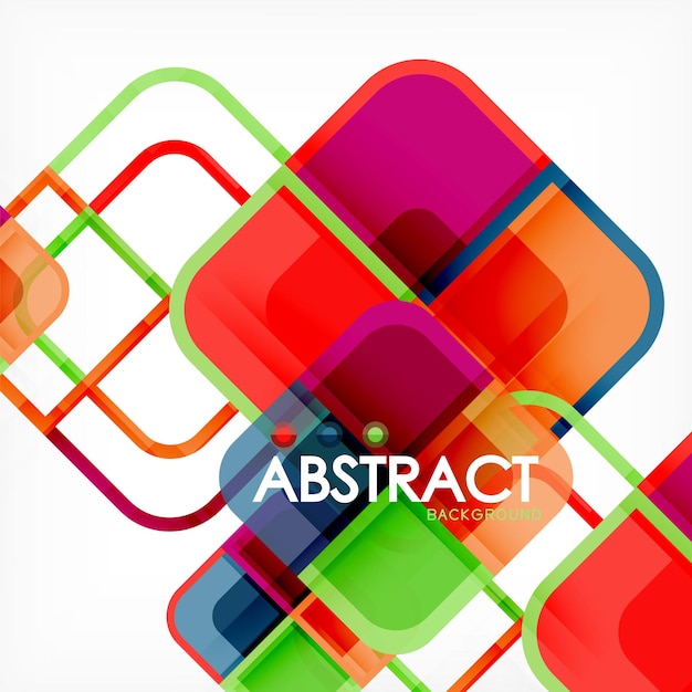 Square geometric abstract background paper art design for cover design book template poster cd cover illustration