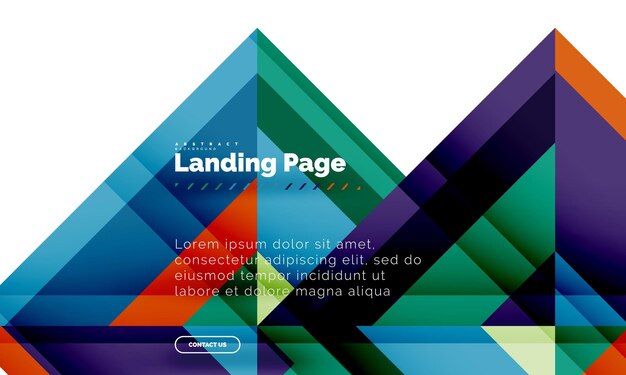 square shape geometric abstract background landing page web design template