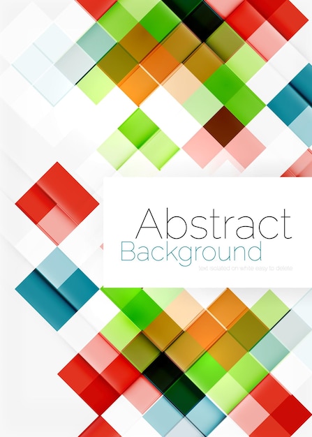 Square shape mosaic pattern design Universal modern composition
