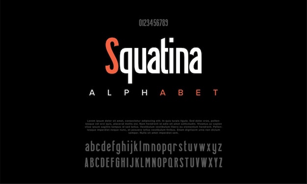 squatina vector alphabet with two sets of letters