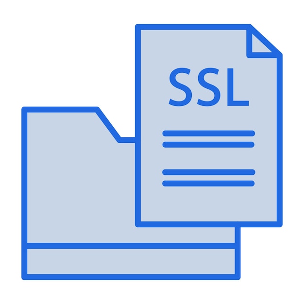 SSL File Blue Tone Illustration