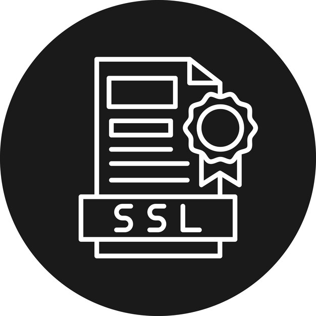 SSL File vector icon Can be used for Coding and Development iconset