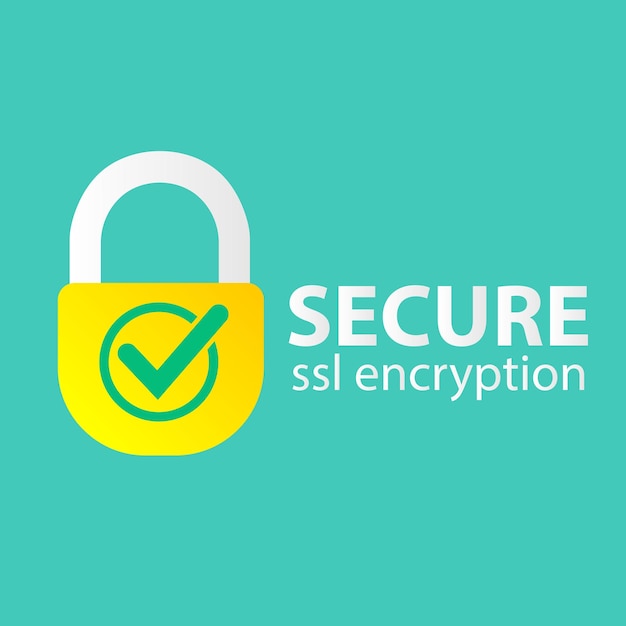 SSL secure internet connection icon. Internet access lock design. Secure SSL protection