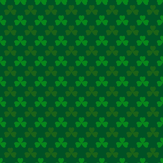 st patricks day shamrock symbols decorative elements seamless pattern with clover