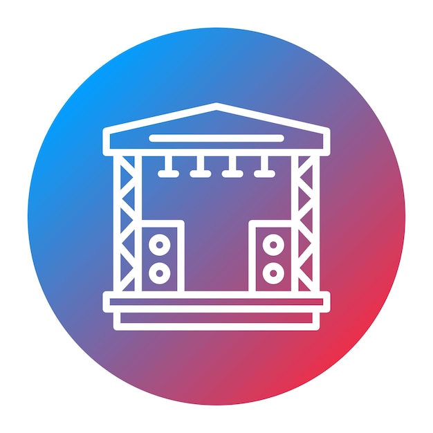 stage icon vector image can be used for rock and roll
