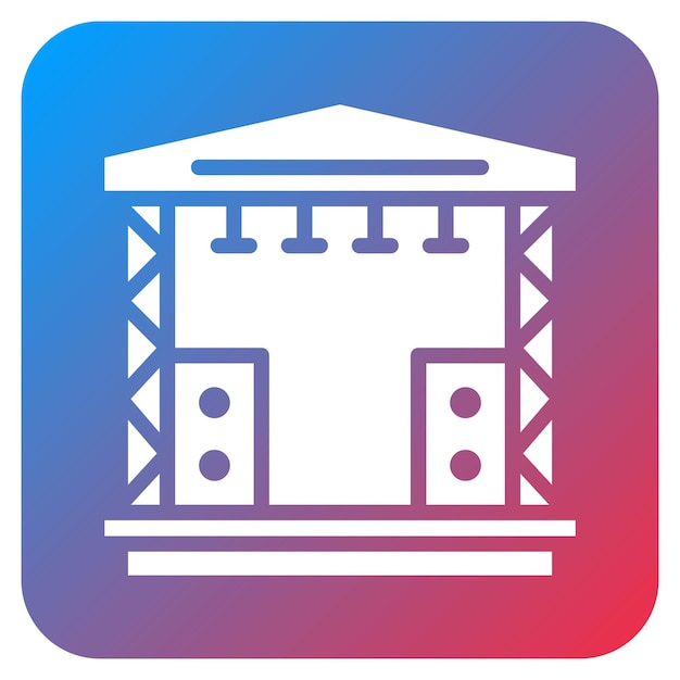 stage icon vector image can be used for rock and roll