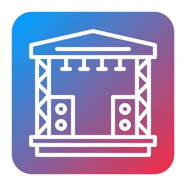 stage icon vector image can be used for rock and roll