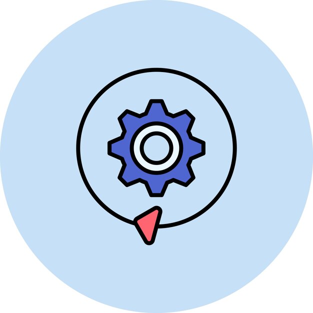 Stages Processing Flat Illustration